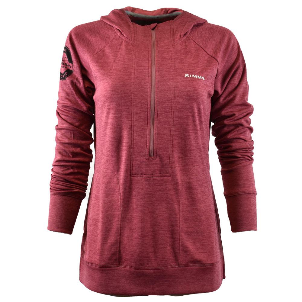 Simms VVA Logo BugStopper Hoody Women's in Garnet Heather